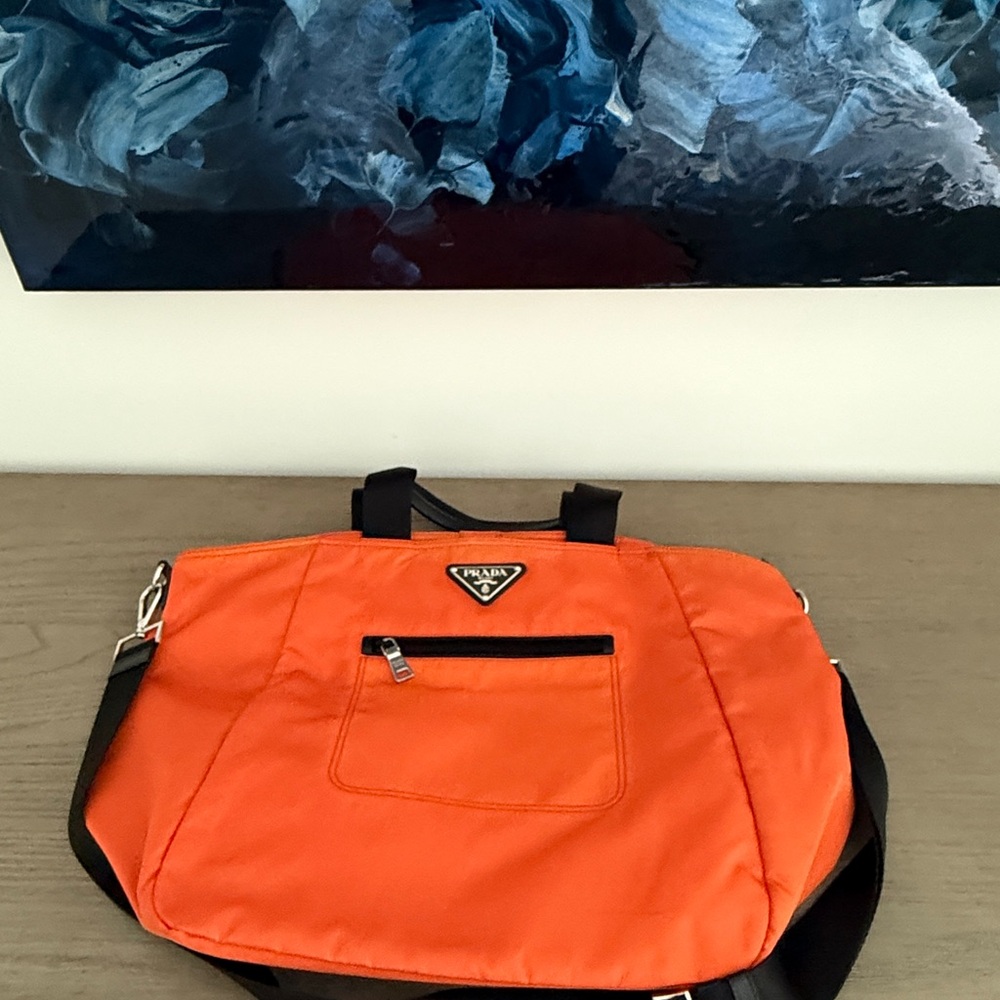 Prada Orange Beach/Travel Bag